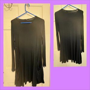 Betabrand Long sleeve, Black Dress